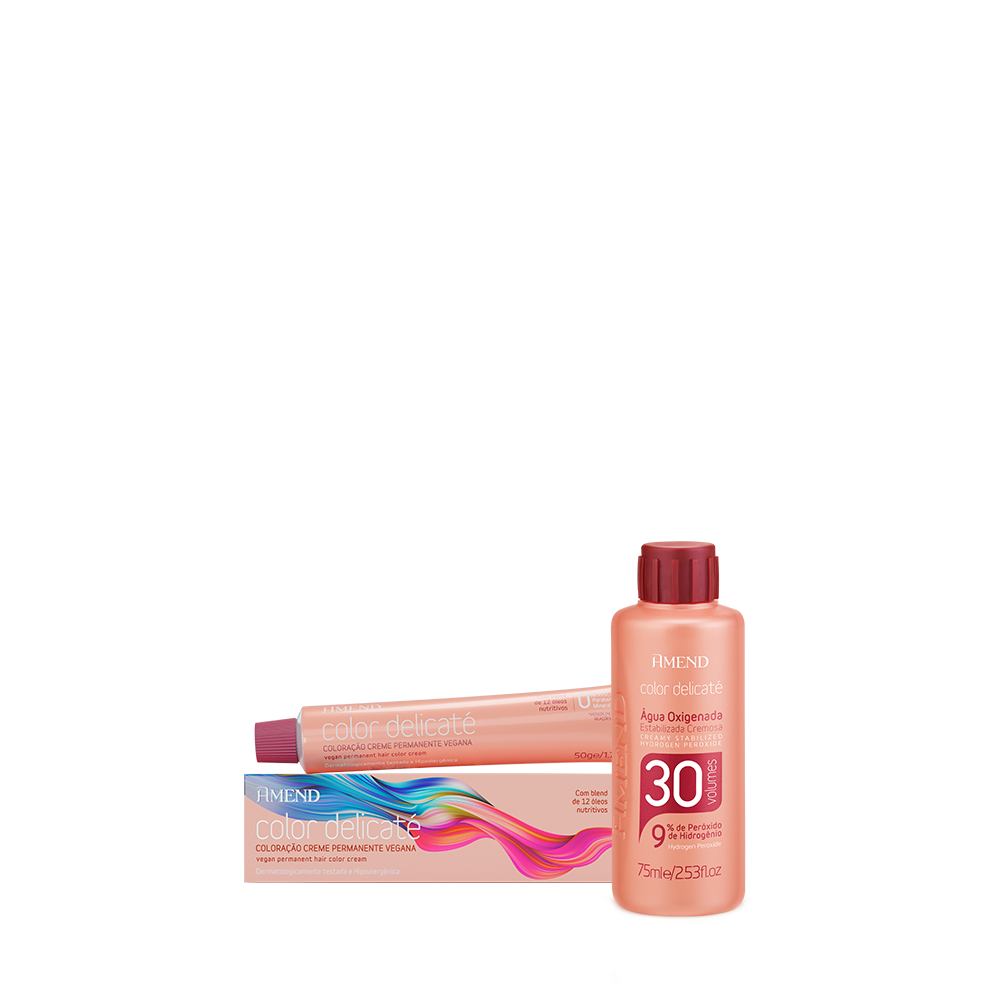 kit color delicaté 7.43 louro médio acobreado dourado + OX 30 image number 1